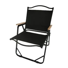 ☺︎ Kermit chair Black Black Camping Chair Kermit Chair, Foldable Portable Armrests Chair