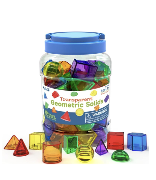 Toy Geometric Translucent Pattern Blocks Educational Product