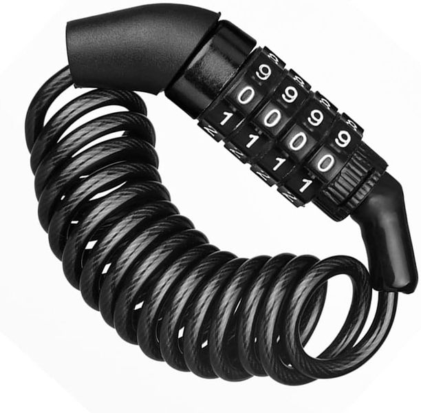 Universal Bicycle Wheel Waterproof Motorcycle Helmet Lock Black Combination