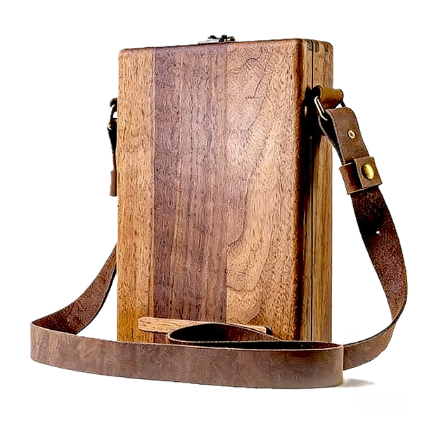 Wooden Handmade Messenger Bag - Outdoor Crossbody Bag