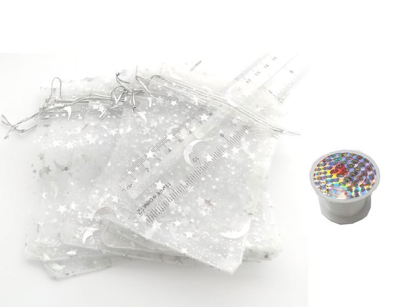 BEAD COOL - Bulk Gift Bag - 10 by 12cm Moon &amp; Star Gold - 100pcs and Gut