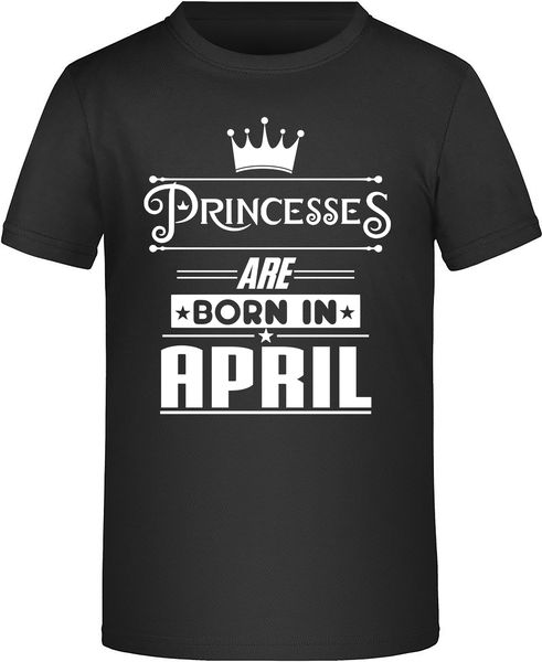 Princesses Are Born In April Birthday Tshirt