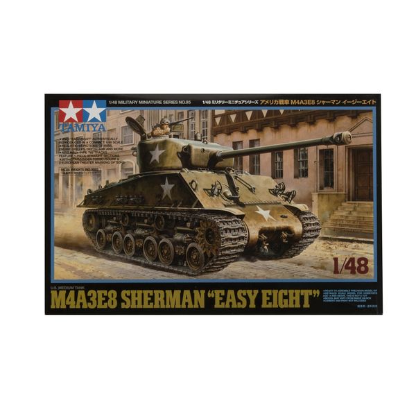 Tamiya 1/48 US Medium M4A3E8 Sherman "Easy Eight" Tank Plastic Model Kit