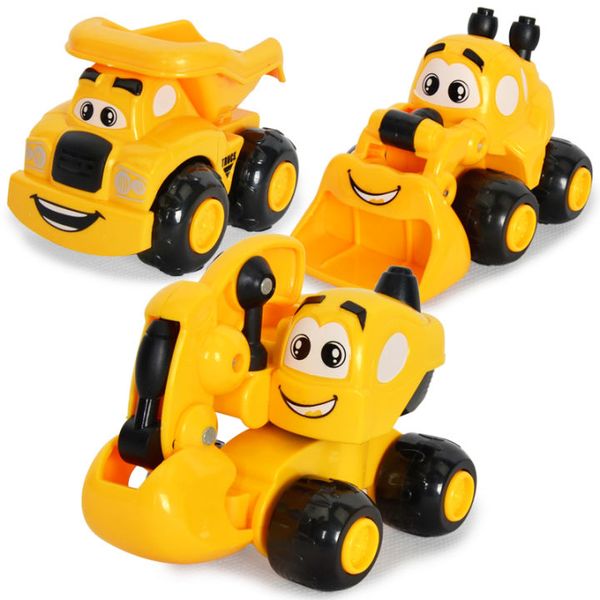 Construction Vehicle Toy Set - Bulldozer, Dump Truck &amp; Excavator