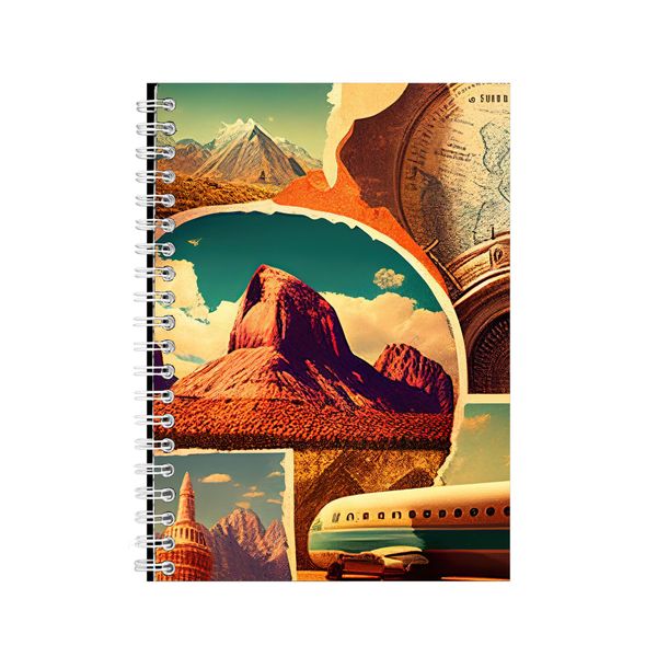 Rockies A5 Notebook Spiral and Lined Vintage Travel Graphic Notepad Gift205