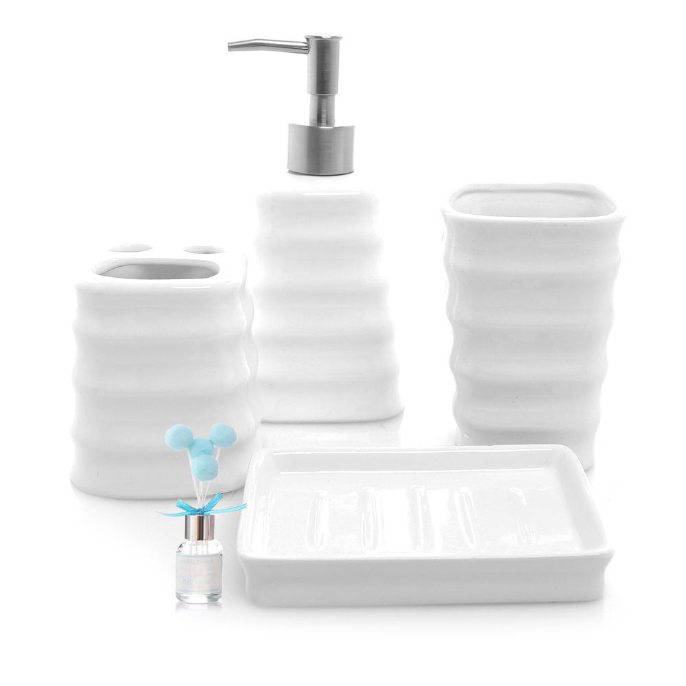 Set of 5 - Modern Ceramic Bathroom Accessories Set | Shop Today. Get it Tomorrow! | takealot.com