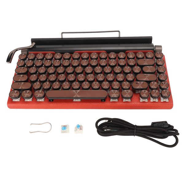 Retro Mechanical Keyboard 83 Keys, Orange