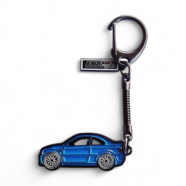 BMW E46 M3 Blue - Die-Cast Enamel Keychain