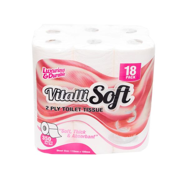 Vitalli Toilet Paper - 18 Pack (2 Ply)