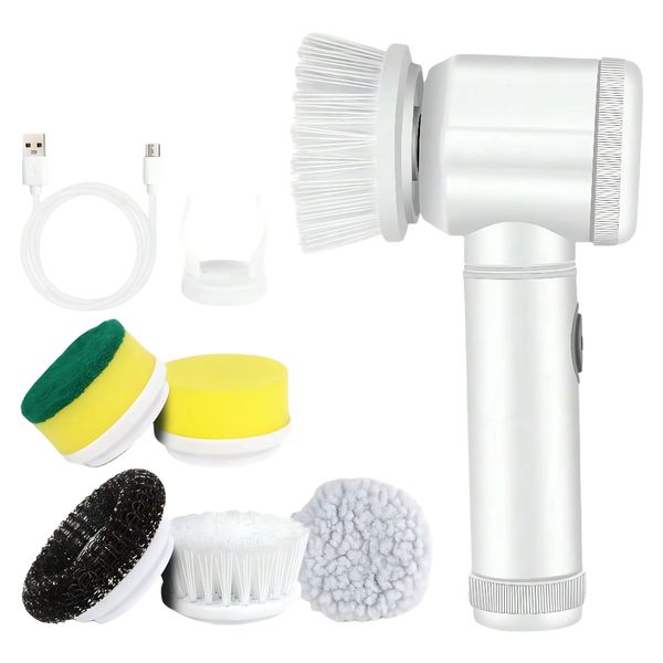 Electric Spin Scrubber 5 in 1 Cleaning Brush