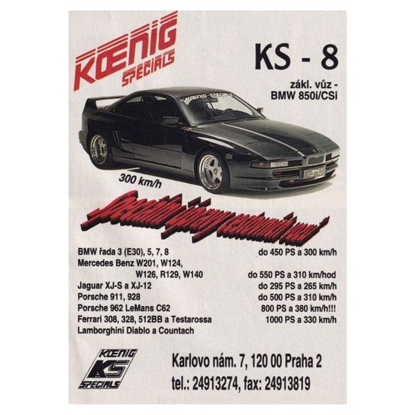 Koenig KS-8 Collage - A1 Poster