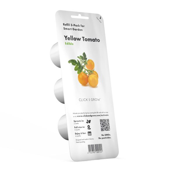 Click and Grow Yellow Tomato Refill for Smart Herb Garden - 3 Pack