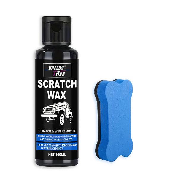 Car Scratch Repair Kit with Sponge, Polish &amp; Wax (3.38oz)