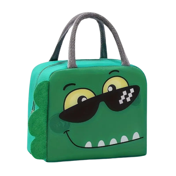 Insulated Dinosaur Lunch Bag - Green