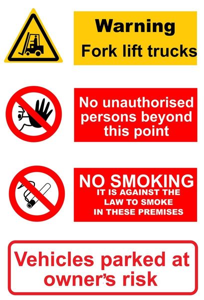 Vehicles Parked On Owner's Risk Sign On Chromadek 44cm x 44cm