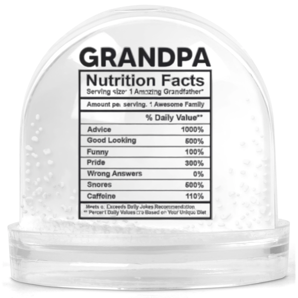 Grandpa Noun Amazing Grandfather Gift Snow Globe