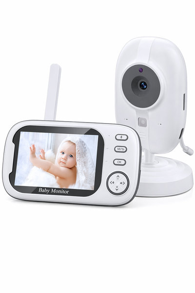 Baby Monitor with Camera; 3.5" Screen, Night Vision &amp; Two-Way Audio