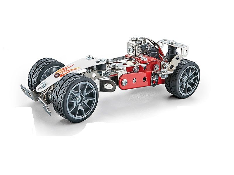 HEMCO Kids Brain Skill Screw And Nut Metal Puzzle Race Car 105 Piece 867-1
