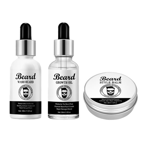 3-in-1 Men's Professional Beard Grooming Kit
