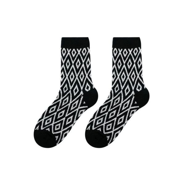 SoGood-Candy - Socks - Black Geometric
