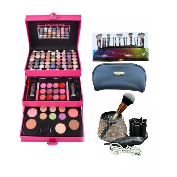 Makeup Palette Set 13 Makeup Brushes with Pouch &amp; a Brushes Cleaner