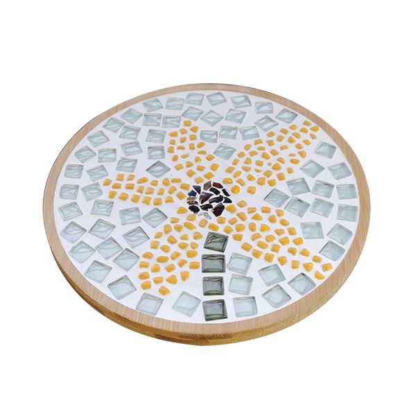 Craft DIY Gift Colourful Glass Mosaic Tiles Kits - Yellow Sunflower