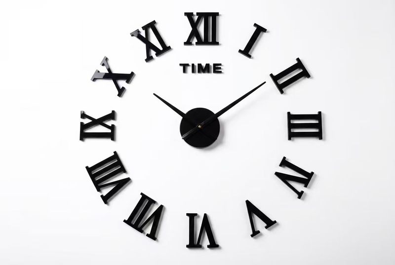 Creative Luminous Roman Numeral Wall Clock | No-Drill DIY Wall Sticker