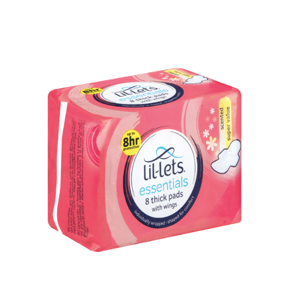 Lil-Lets- 8 Essential Pads Scented x 6