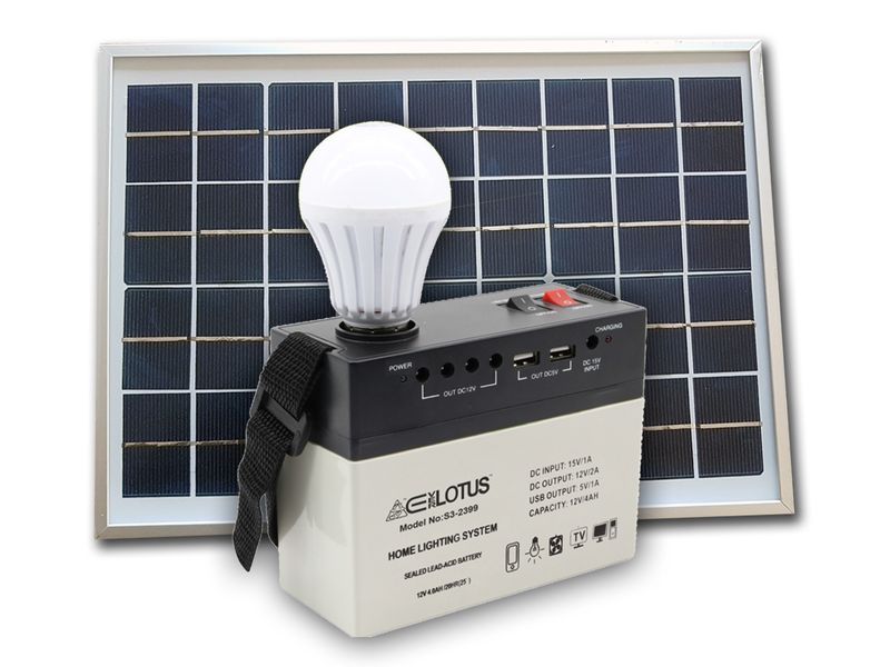 Everlotus 5W Solar Lighting System - Grey