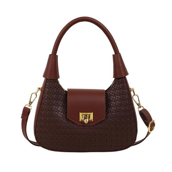 Luxury Leather New Unique Mini Handbag for Ladies - Brown