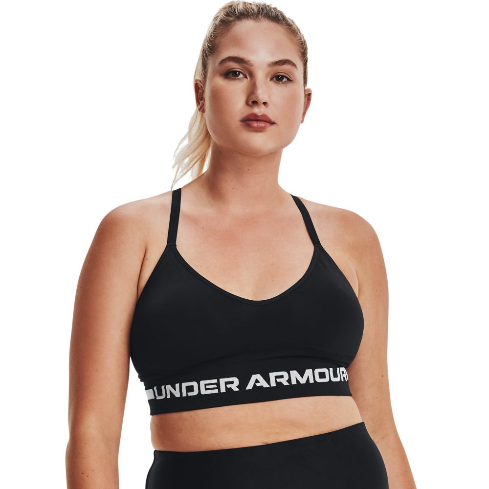 Under Armour Women's Seamless Low Impact Long Sports Bra - Black