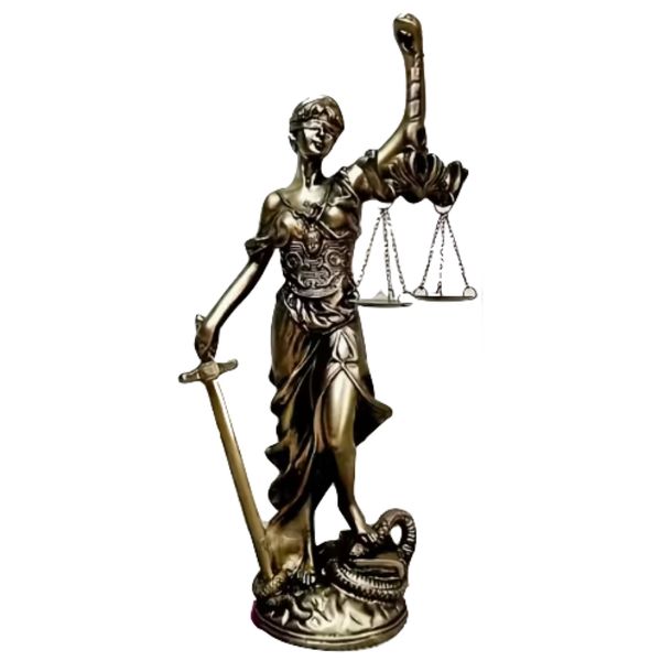 Decor Handmade Ancient Roman/Creek Goddess of Justice Statue - 19cm