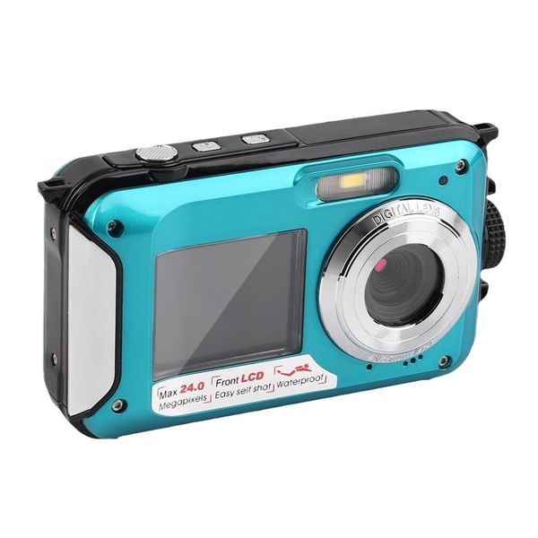 Underwater Camera for Snorkeling, Waterproof 2.7K 24MP Digital Camera