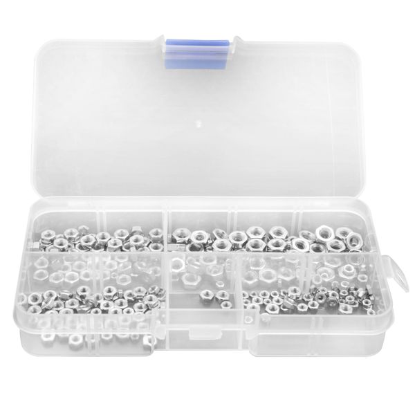250 Pcs/Set M1 6 M2 M2 5 M3 M4 Carbon Steel Hex Nut Kit