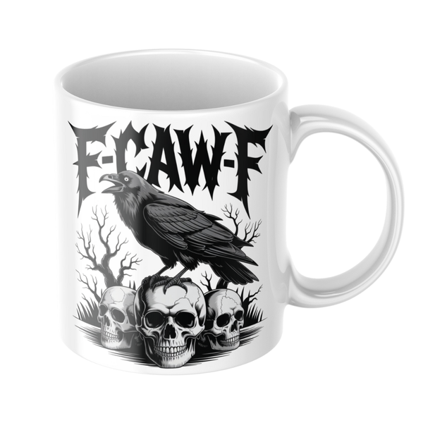 F-CAW-F Raven &amp; Skulls Gothic Mug