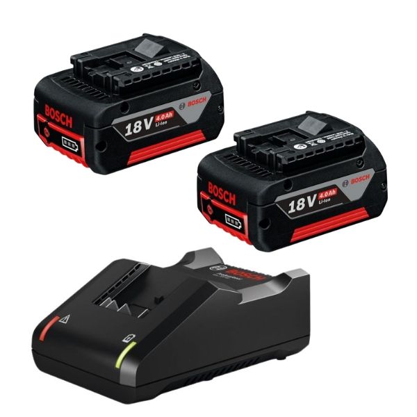 Bosch - Charger (GAL 18V-40) and 2 x Batteries - 4.0Ah (GBA - 18V) - Combo