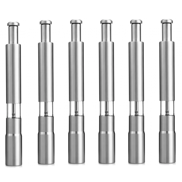 Set Of 6 Mini Salt &amp; Pepper Grinders