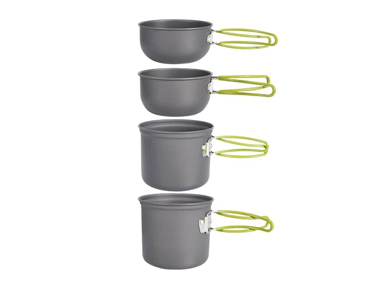Camping Cooking Pot Set Of 4 Aluminum