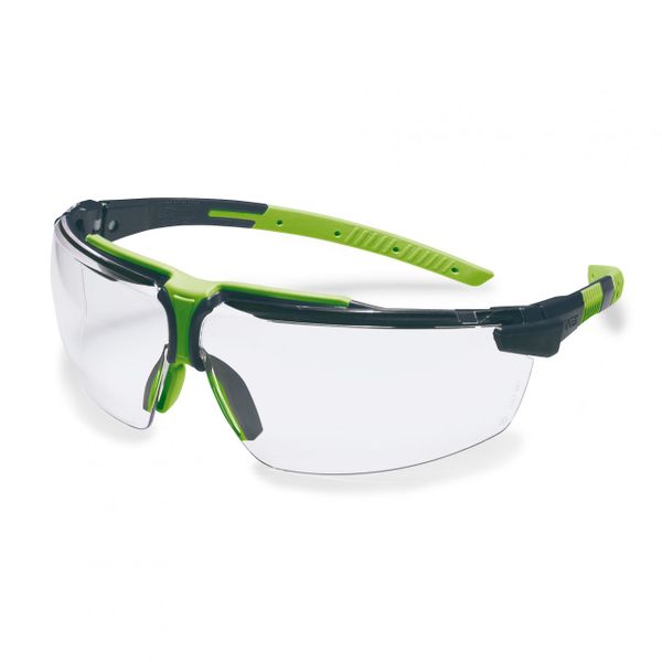 uvex I3 safety eyewear grey / lime frame