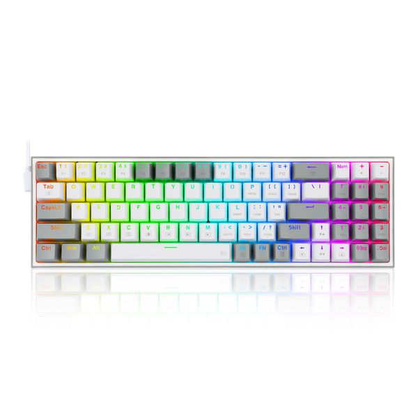 Redragon POLLUX Mechanical 75% RGB Gaming Keyboard - White