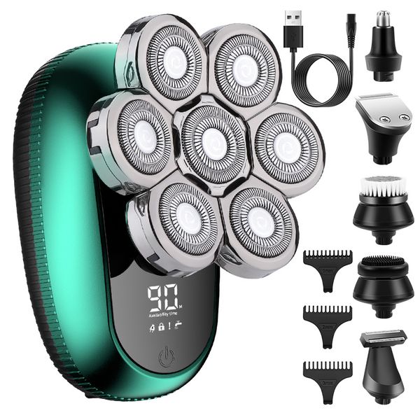 7D Head Shavers,Detachable Electric Razor Grooming Kit