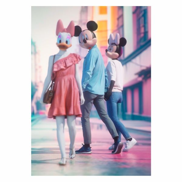 Mickymouse and Minnie Realistic - A1 poster