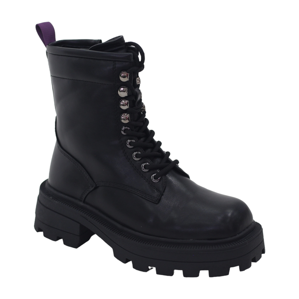 Lamara Paris Delhi Chunky Laces Ankle Boot - Black