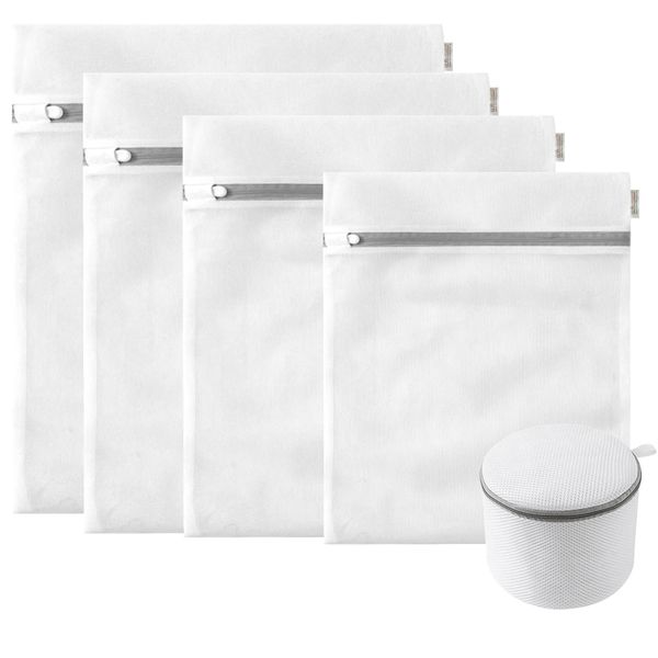 Heartdeco 5Pcs Clothes Bra Laundry Mesh Wash Bags Garments Storage Packing