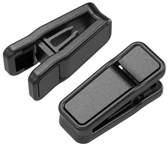 Black Plastic Heavy-Duty Clothes Pegs, Strong Grip Clips - 20 Piece
