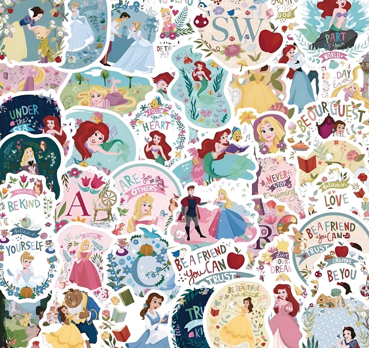 60 Pcs Disney Princess Stickers | Shop Today. Get it Tomorrow ...