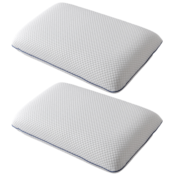 2 Pack Memory Foam Pillow for Stomach&amp; Back Sleepers &amp; Pain Relief-Standard