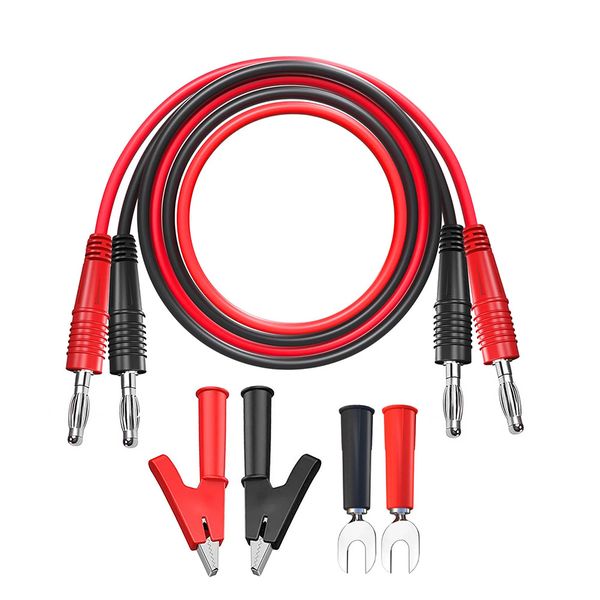 6-in-1 4mm Banana to Banana Plug Test Lead Kits with Alligator Clip