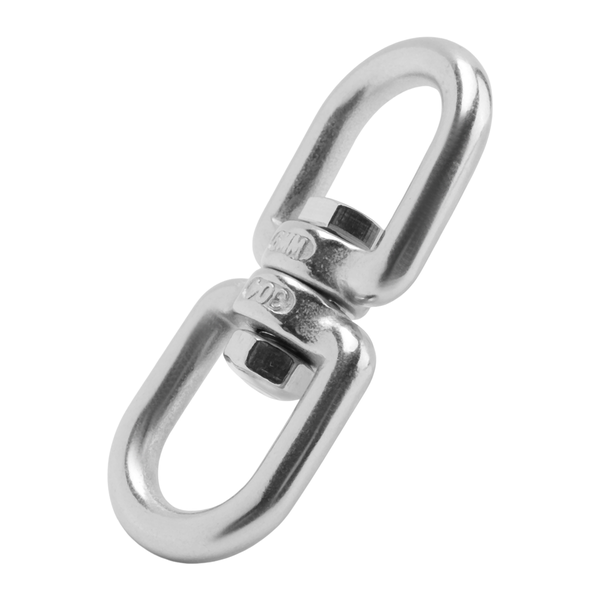 Marine Mooring Stainless Steel 6mm 15/64" Eye to Eye Swivel Ring