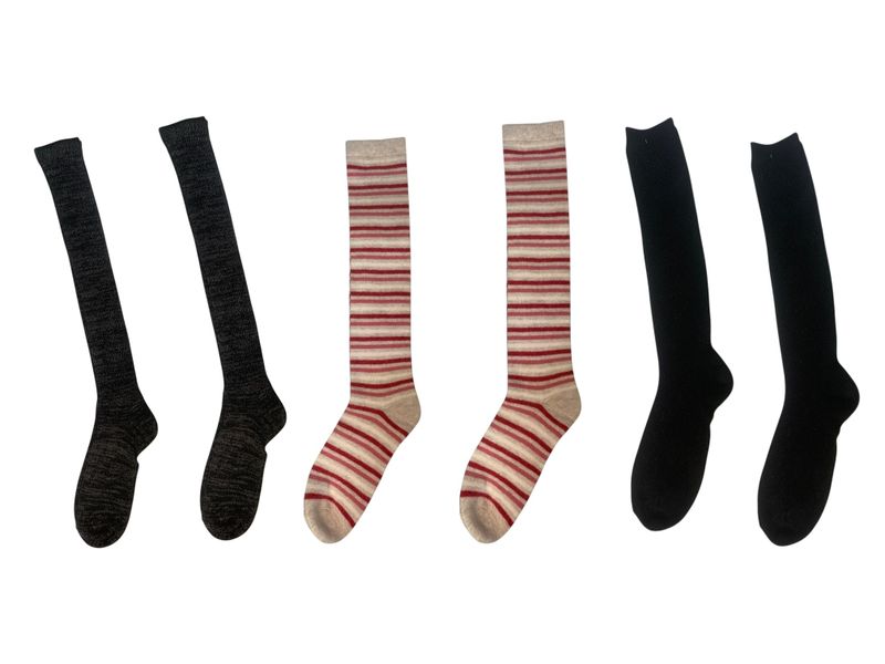 Cozy Knee-High Winter Socks 3-Pack - Warm Long Socks for Cold Weather